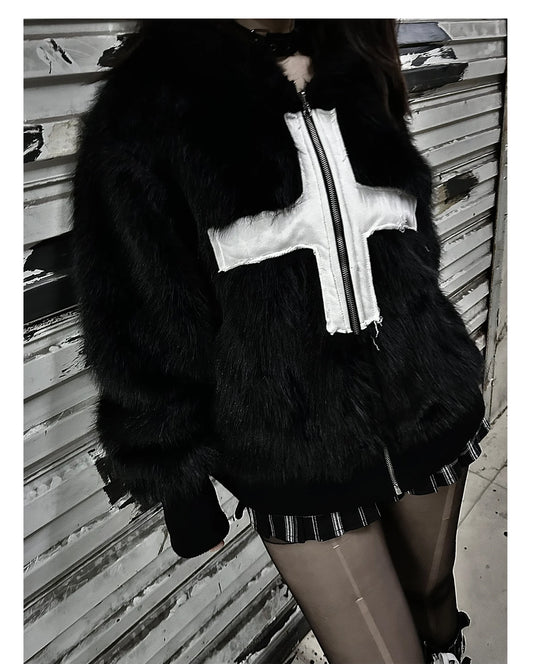 Faux Fur Cross Winterjacke