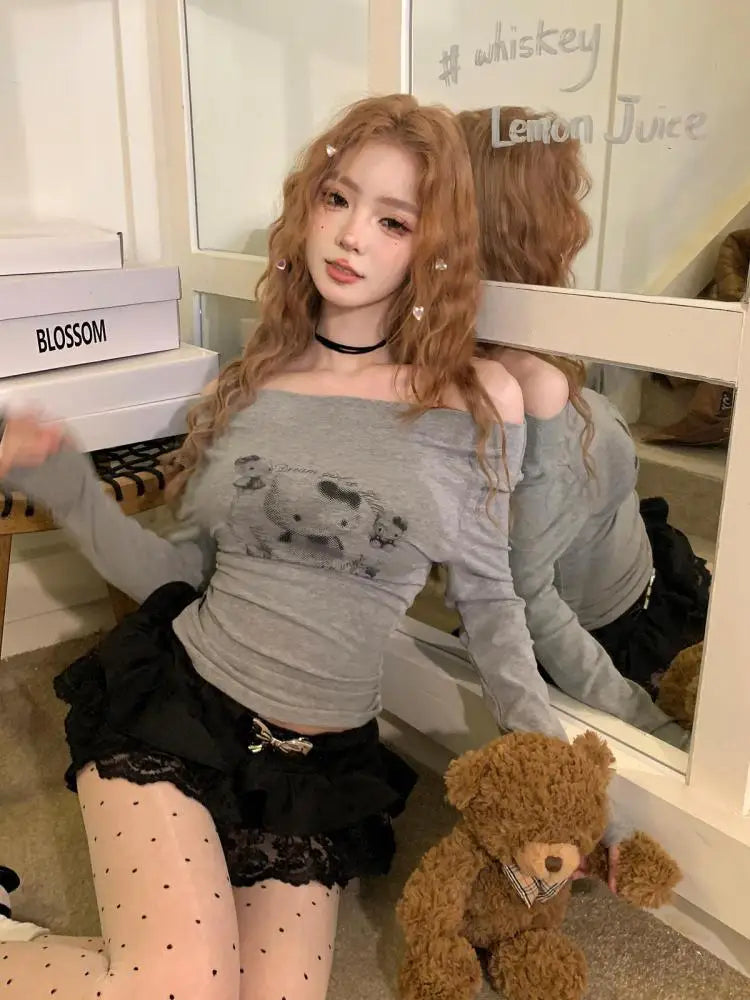 Off shoulder Hello Kitty Longsleeve