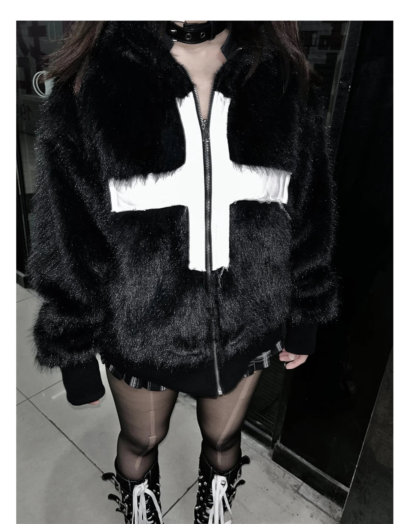 Faux Fur Cross Winterjacke