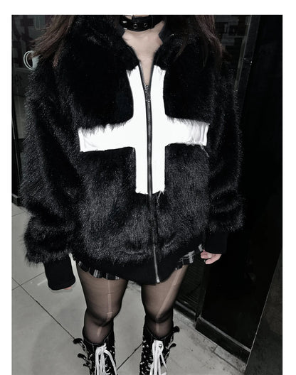 Faux Fur Cross Winterjacke