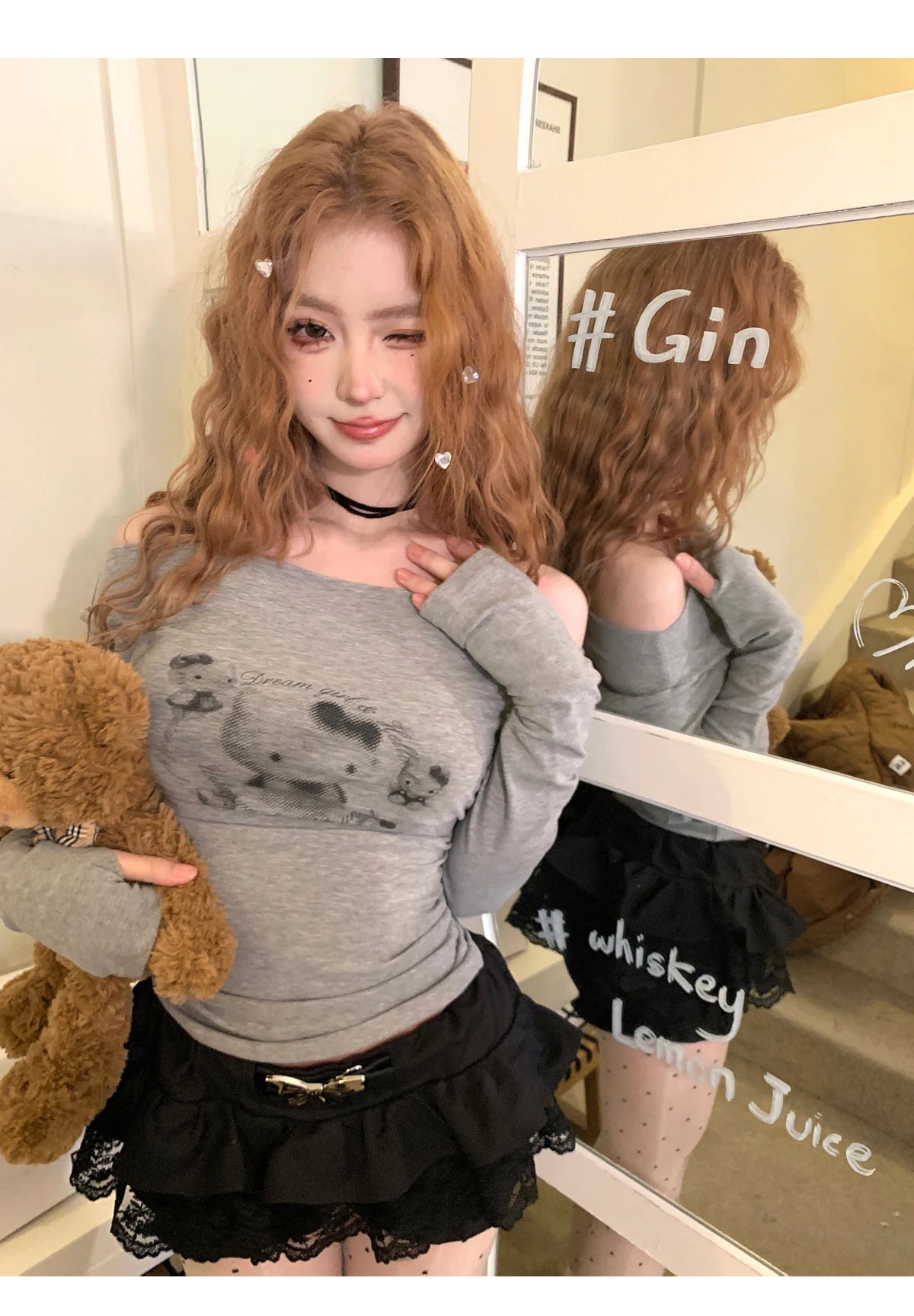 Off shoulder Hello Kitty Longsleeve