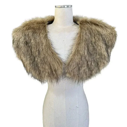 Faux Fur Cape