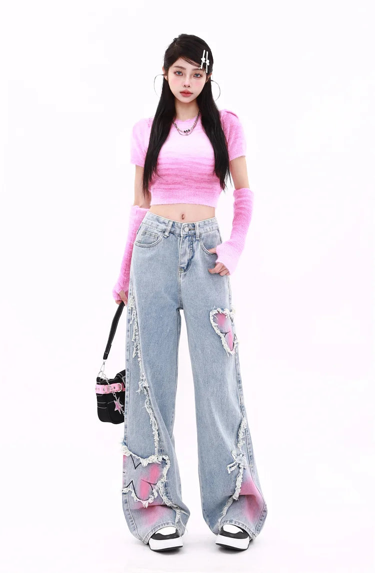 Pink Butterfly Jeans