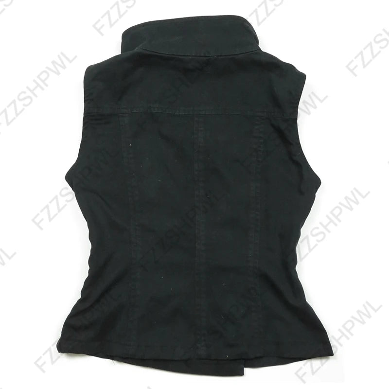 Sleeveless Button Up