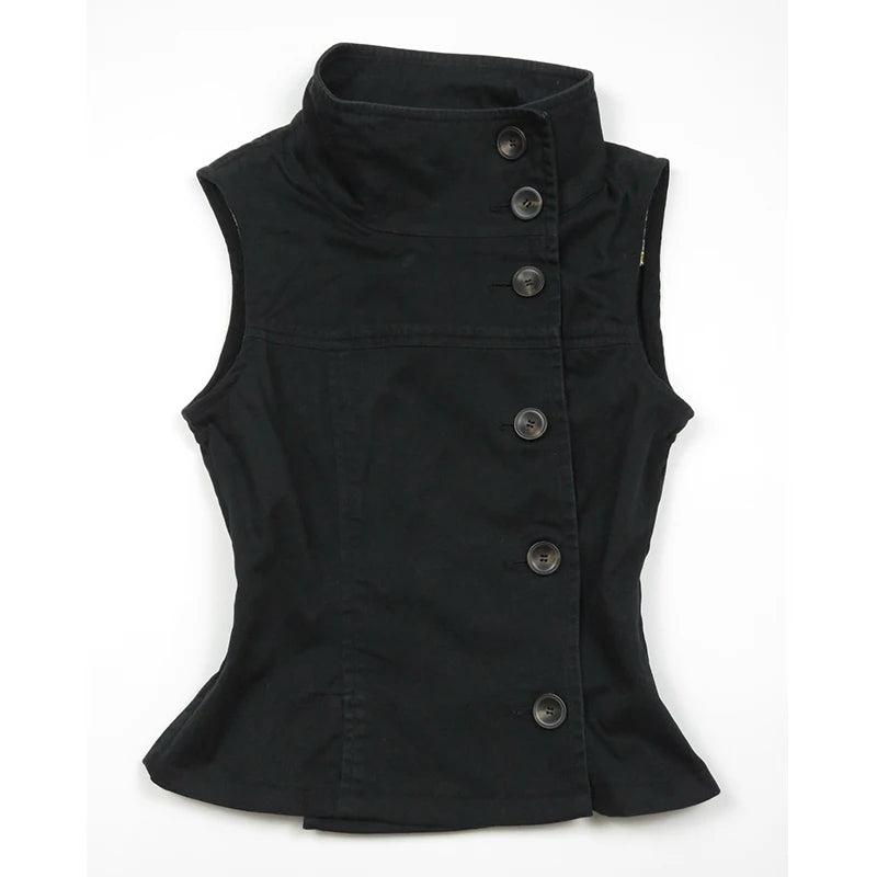 Sleeveless Button Up