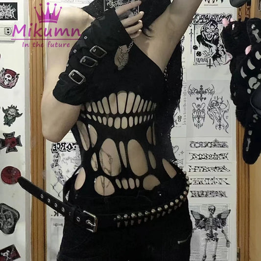 Cut-Out Goth Tank Top