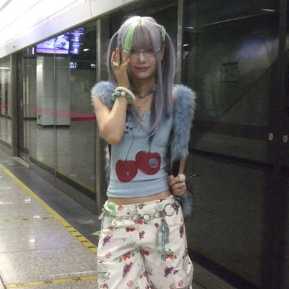 Cherry Cropped Shirt