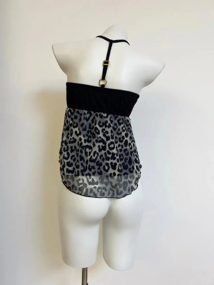 Leo Print Halter Top