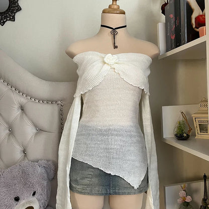 Sheer Ruffle Longsleeve