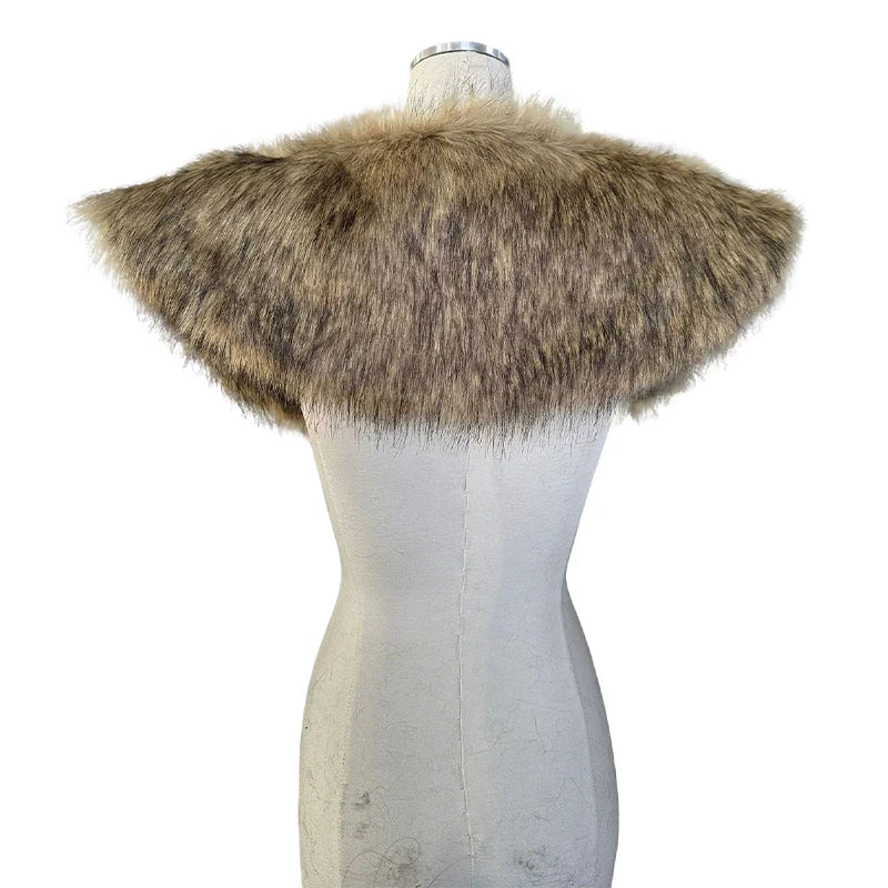 Faux Fur Cape
