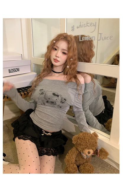 Off shoulder Hello Kitty Longsleeve