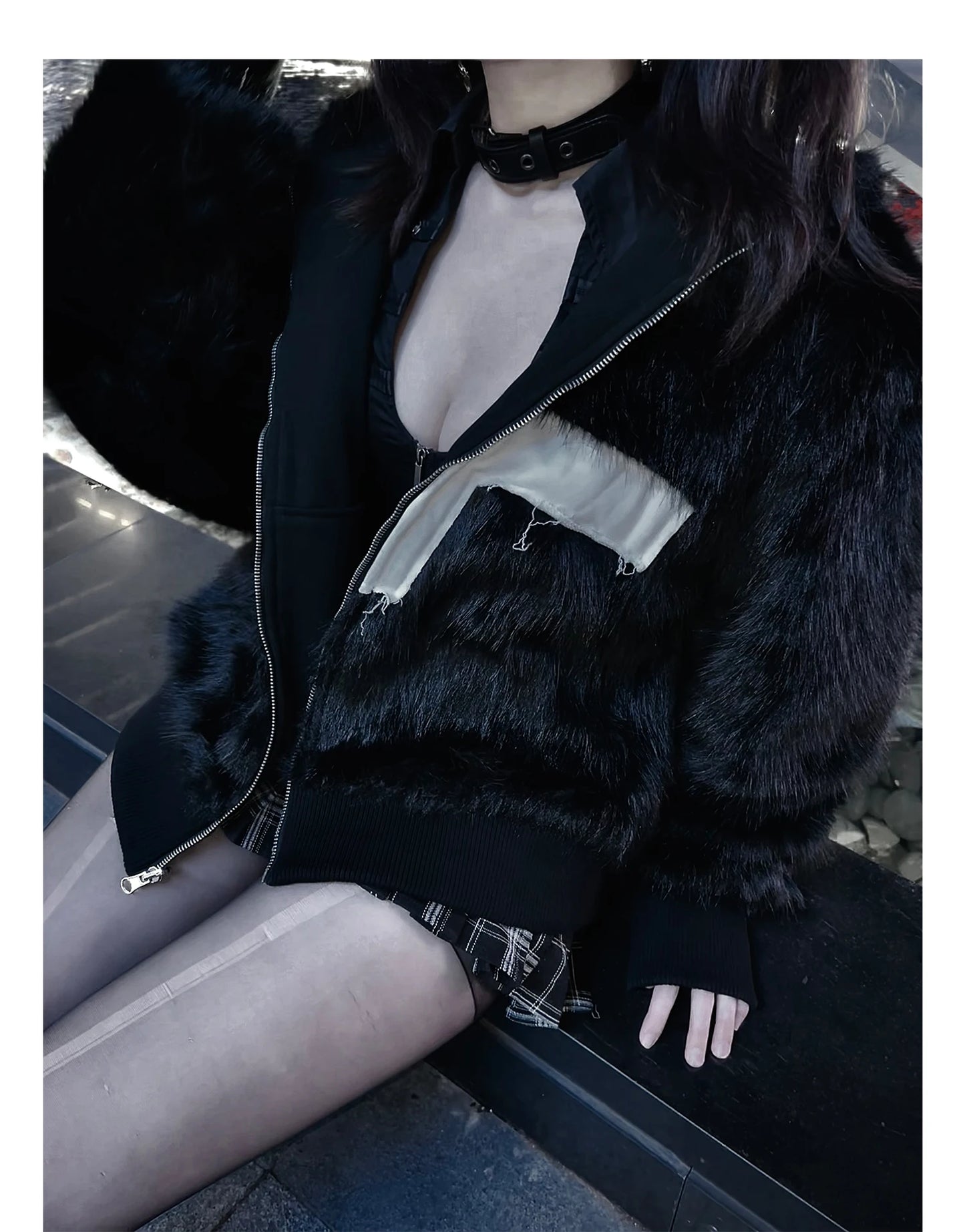 Faux Fur Cross Winterjacke