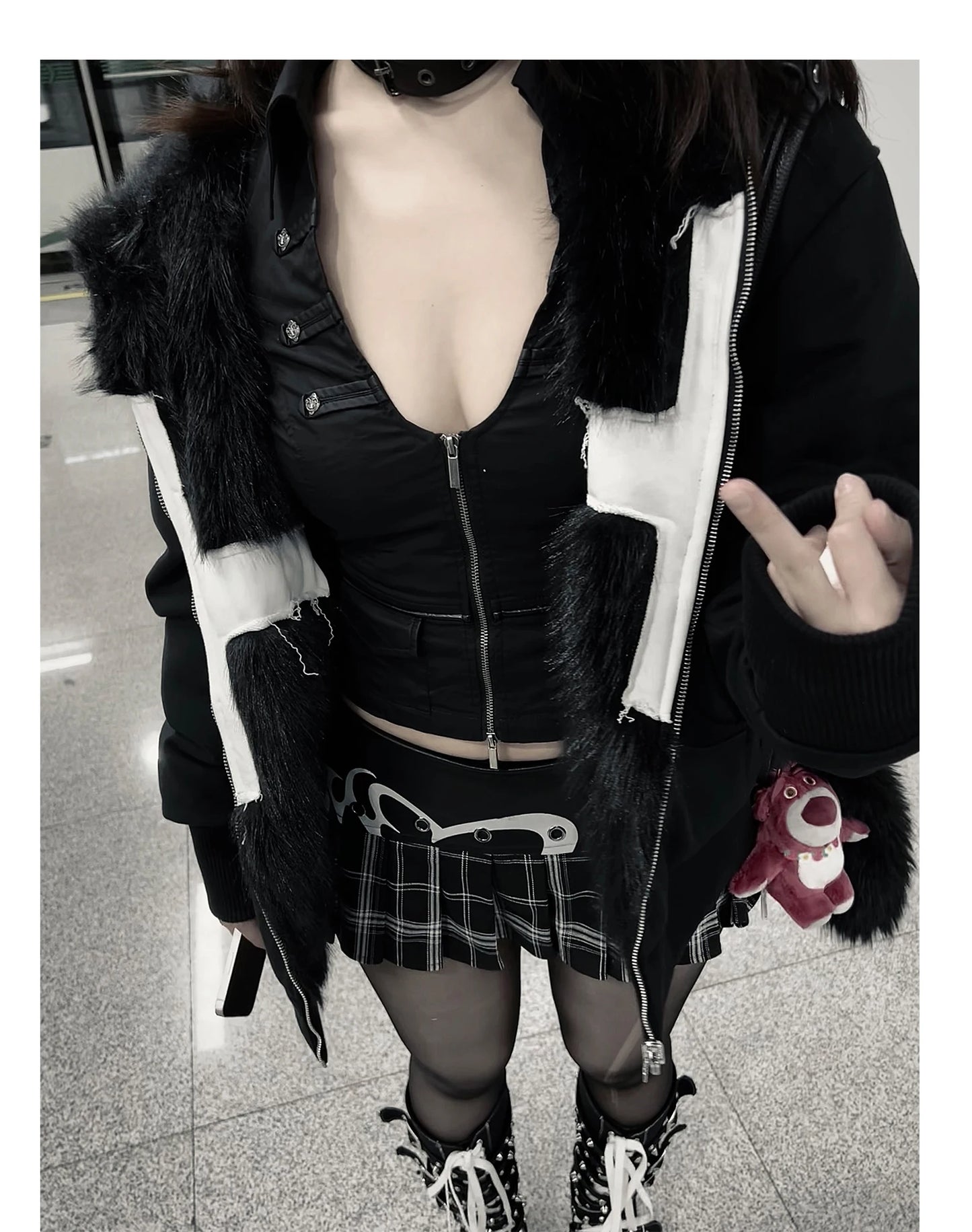 Faux Fur Cross Winterjacke