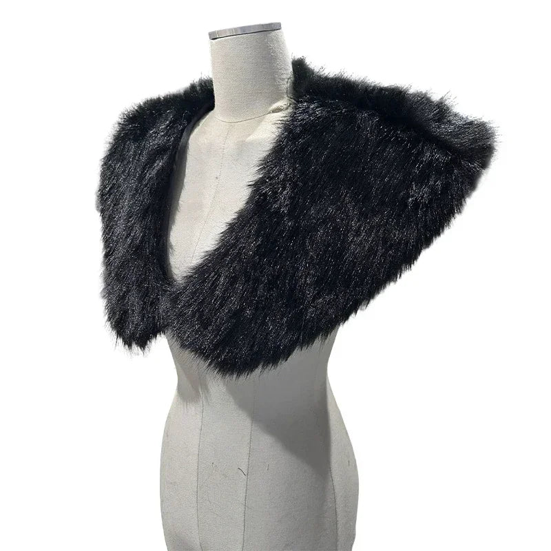 Faux Fur Cape