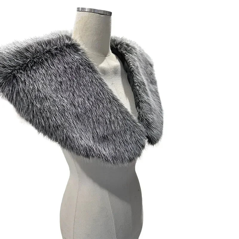 Faux Fur Cape