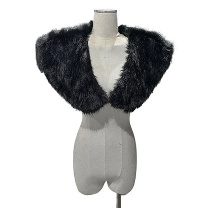 Faux Fur Cape
