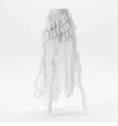 Asymmetrischer Spitzenrock