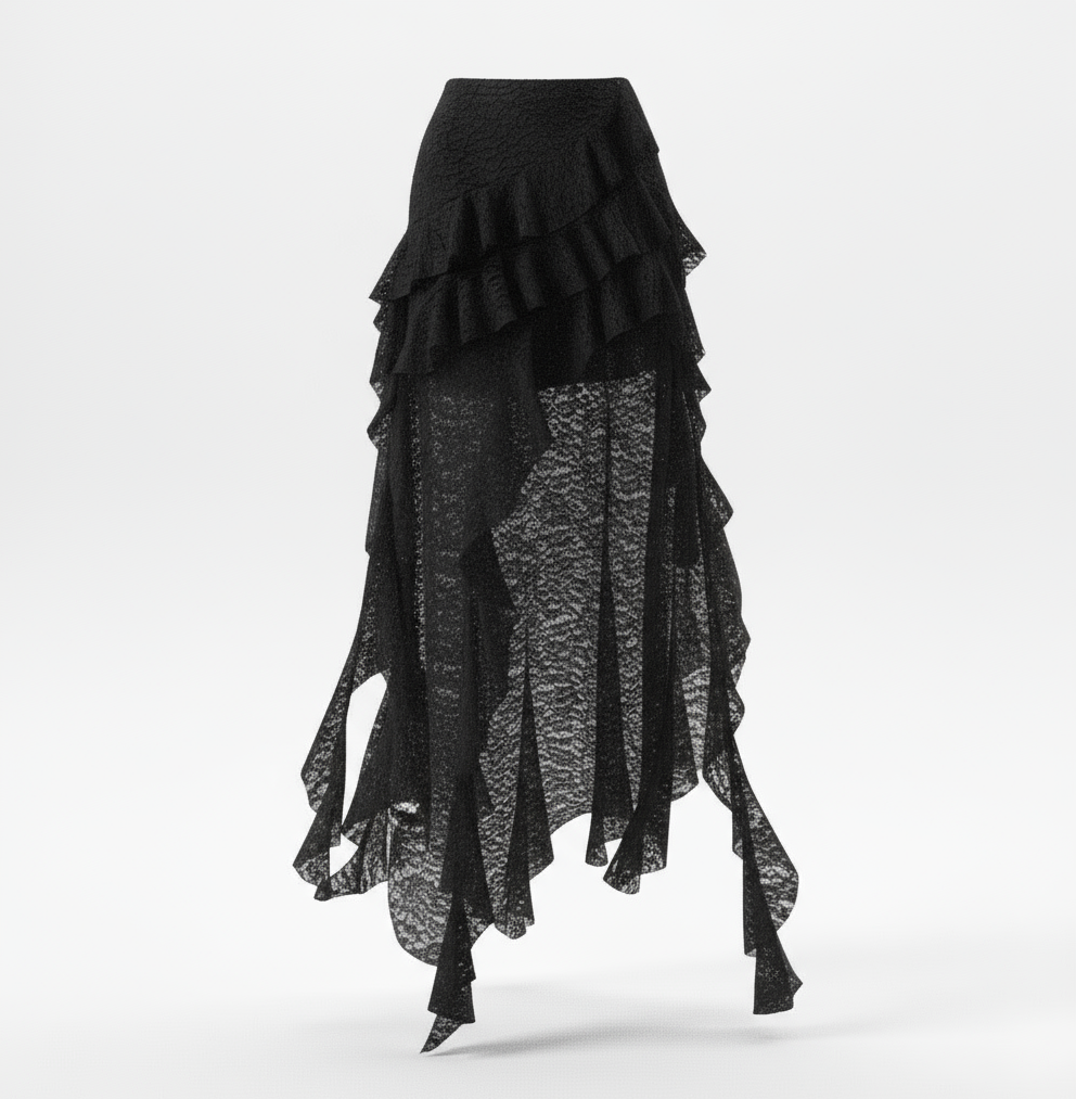 Asymmetrischer Spitzenrock