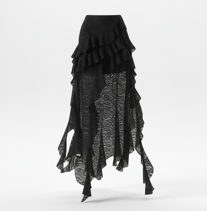 Asymmetrischer Spitzenrock