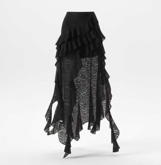 Assymetrical Lace Skirt